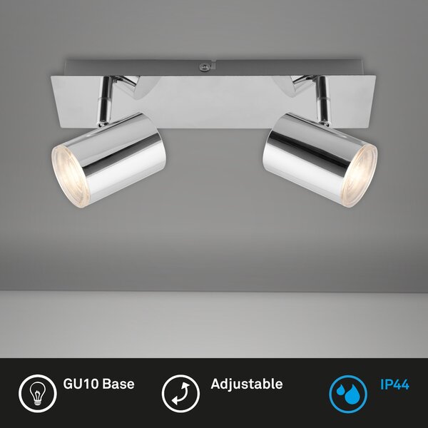 BRI 2731-028 LED bodové svítidlo 29 cm 2xGU10 max. 5W chrom - BRILONER
