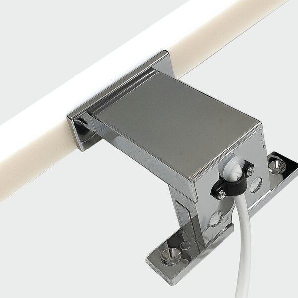 Koupelnové nástěnné LED svítidlo QTEC 2 chrom, šířka 40 cm