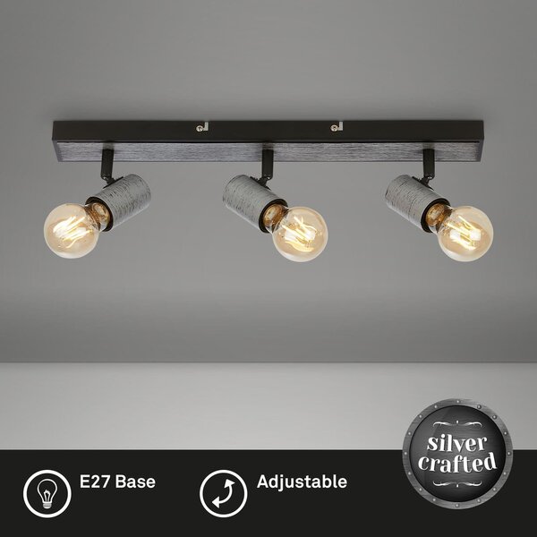 BRI 2222-034 Bodové svítidlo 48 cm 3x E27 max. 60W antická stříbrná - BRILONER