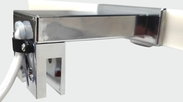 Koupelnové nástěnné LED svítidlo QTEC 2 chrom, šířka 60 cm
