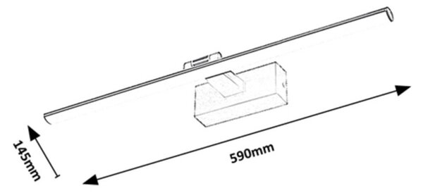 Rabalux 98078002 LED nástěnné svítidlo nad zrcadlo Gaten | 12W integrovaný LED zdroj | 630lm | 3000K