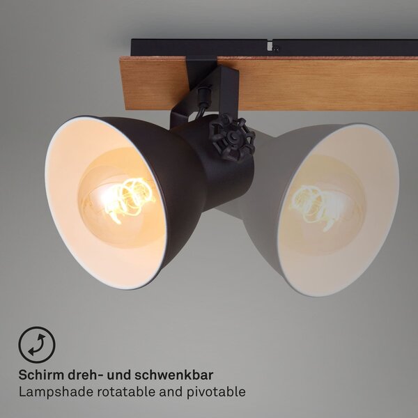 BRILO 2742035 Bodové svítidlo 74 cm 3x E27 40W černá (starý kód: BRILO 2742-035) - BRILO