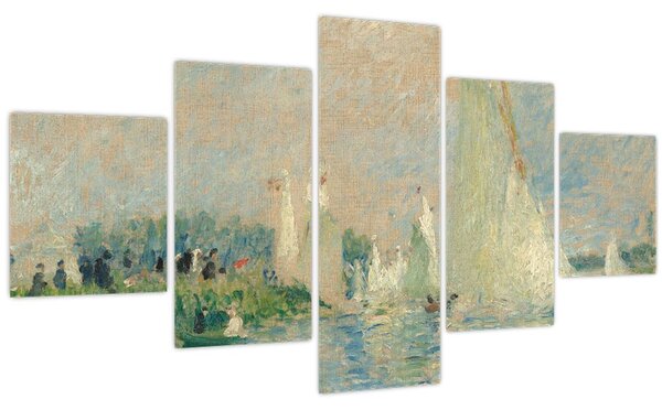 Obraz - Auguste Renoir, Regatta at Argenteuil, reprodukce (125x70 cm)