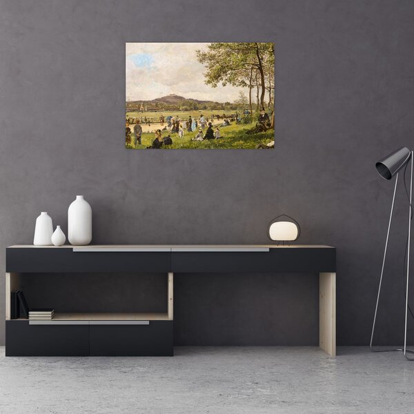 Obraz - French 19th Century, Race Course at Longchamps, reprodukce (70x50 cm)