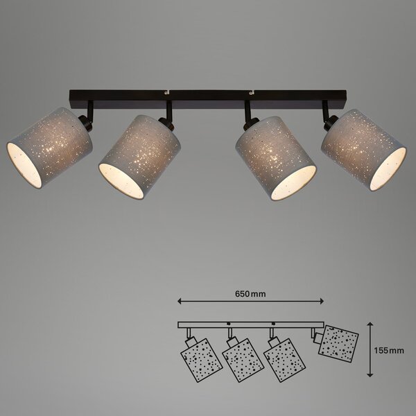 BRILO 2078-044 Bodové svítidlo 65 cm 4x E27 25W šedá - BRILO