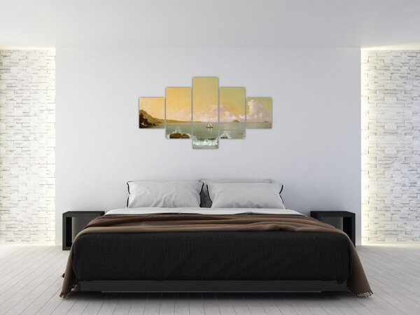 Obraz - Martin Johnson Heade, Rio de Janeiro Bay, reprodukce (125x70 cm)