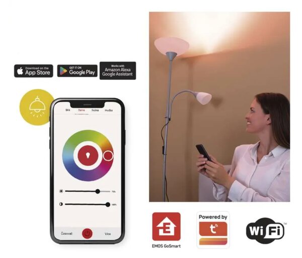 Smart LED žárovka stmívatelná GOSMART ZQW832R GU10, 4,8W, vícebarevná + RGB