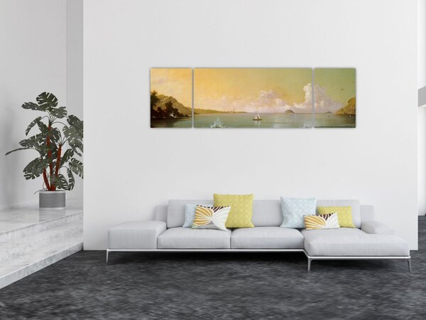 Obraz - Martin Johnson Heade, Rio de Janeiro Bay, reprodukce (170x50 cm)