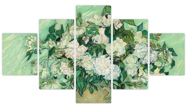 Obraz - Vincent van Gogh, Roses, reprodukce (125x70 cm)