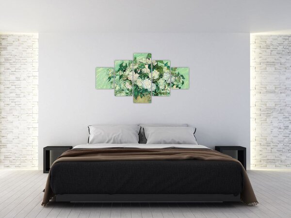 Obraz - Vincent van Gogh, Roses, reprodukce (125x70 cm)