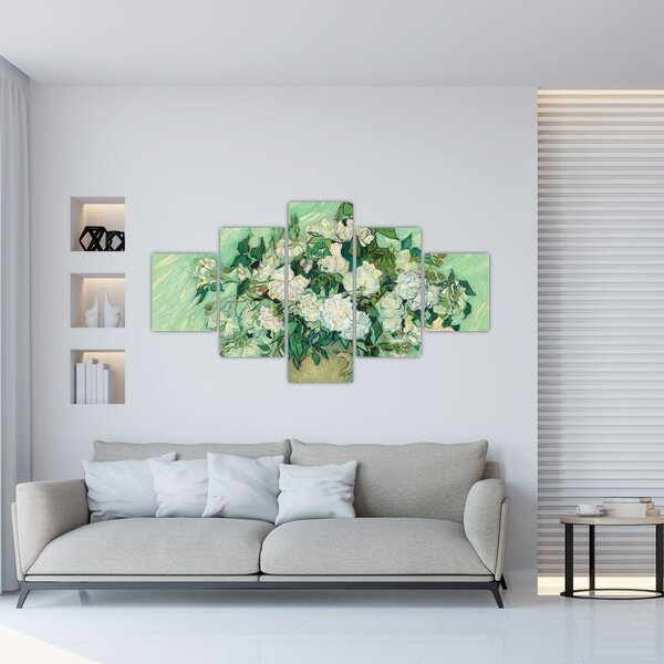 Obraz - Vincent van Gogh, Roses, reprodukce (125x70 cm)