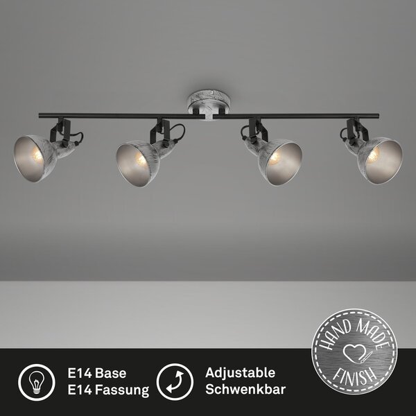 BRILO 2049-044 Bodové svítidlo 79,5 cm 4x E14 max. 40W antická stříbrná - BRILO