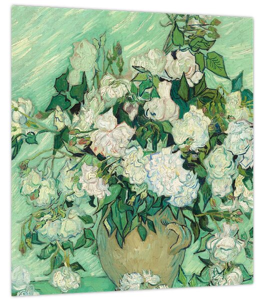 Obraz - Vincent van Gogh, Roses, reprodukce (30x30 cm)