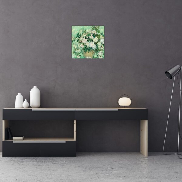 Obraz - Vincent van Gogh, Roses, reprodukce (30x30 cm)