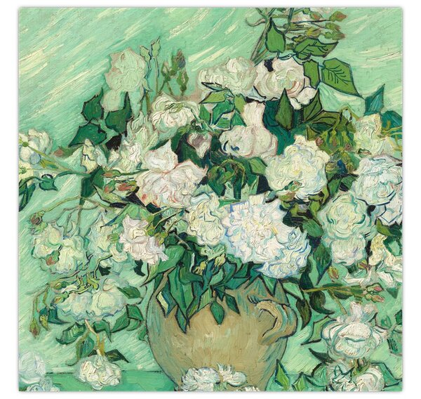 Obraz - Vincent van Gogh, Roses, reprodukce (30x30 cm)