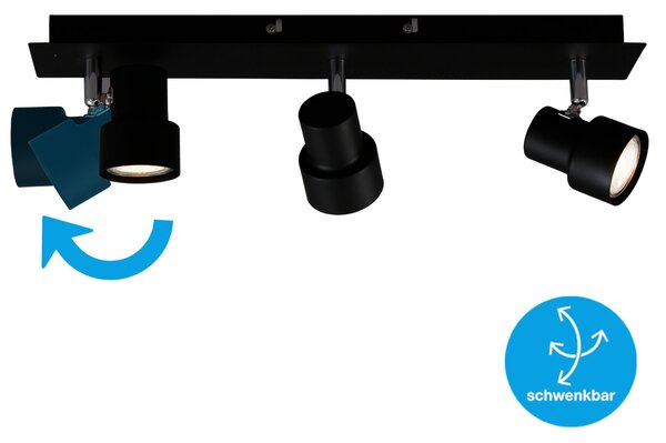 BRI 2861-035 Bodové svítidlo 45 cm 3xGU10 15W 1380lm černá - BRILONER