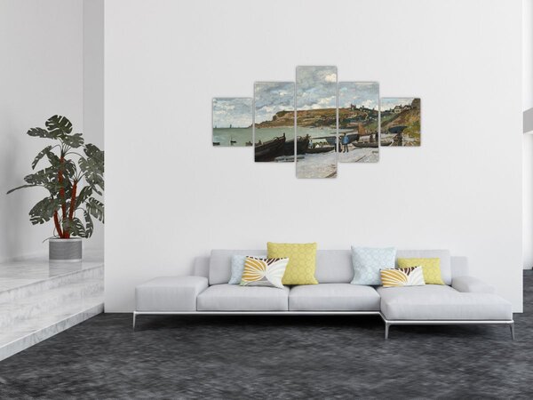 Obraz - Claude Monet, Sainte Adresse, reprodukce (125x70 cm)