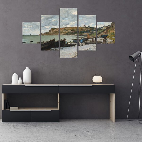 Obraz - Claude Monet, Sainte Adresse, reprodukce (125x70 cm)