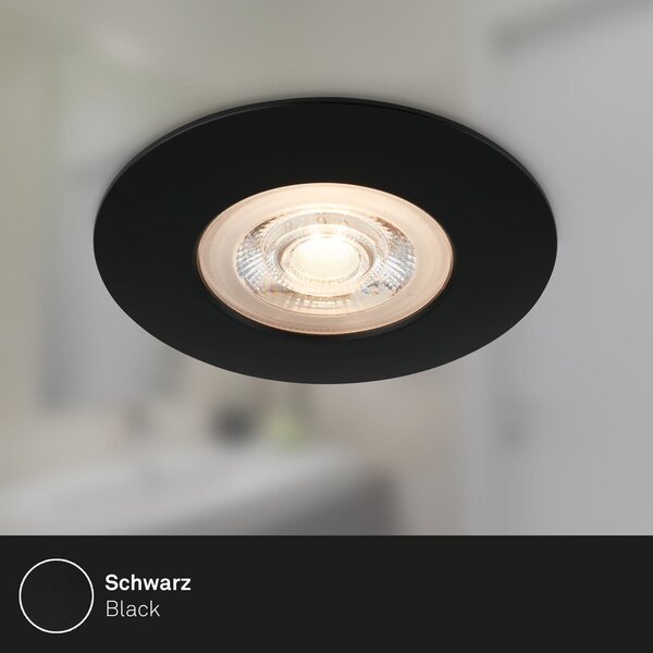 BRI 7044-035 LED vestavná svítidla, pr.9 cm, 3x LED, 5 W, 480 lm, černá - BRILONER