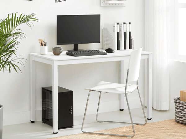Bílý jídelní stůl s bílou deskou TESSA 120x60 cm