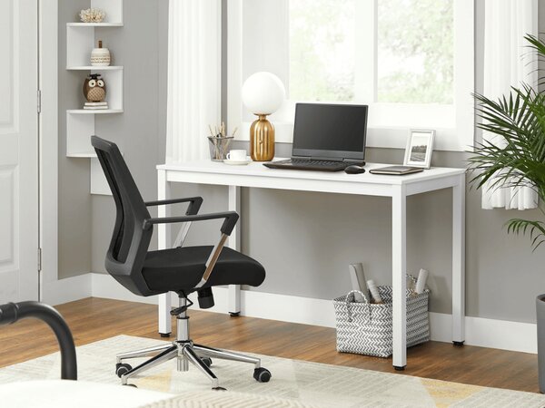 Bílý jídelní stůl s bílou deskou TESSA 120x60 cm