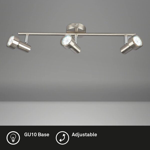 BRI 2843-032 Bodové svítidlo 48 cm 3xGU10 9W 750lm matný nikl - BRILONER