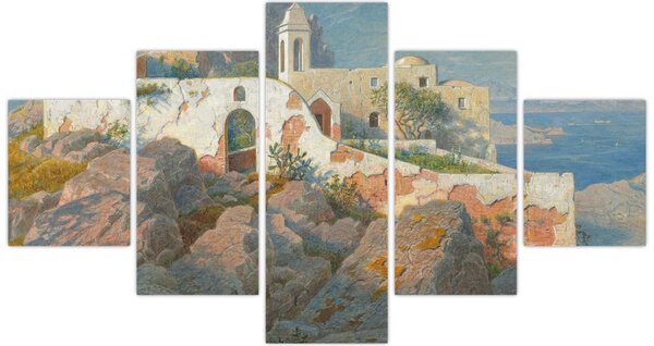 Obraz - William Stanley Haseltine, Santa Maria a Cetrella, Anacapri, reprodukce (125x70 cm)