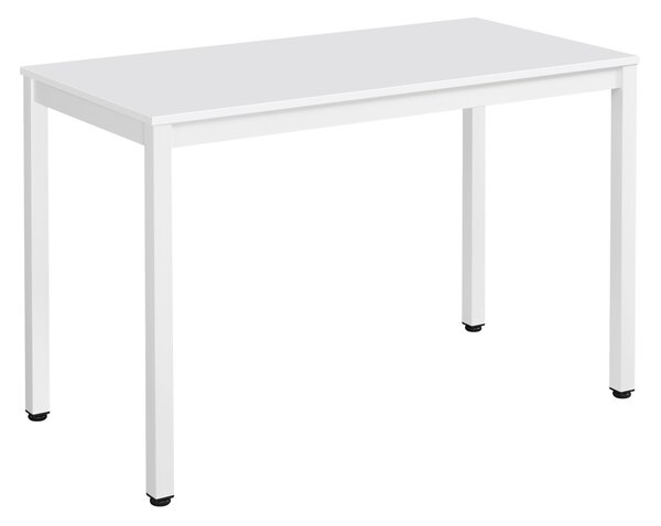 Bílý jídelní stůl s bílou deskou TESSA 120x60 cm