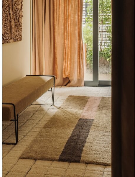Ručně tkaný vlněný běhoun 80x230 cm Chroma Dusty Pink – Lorena Canals