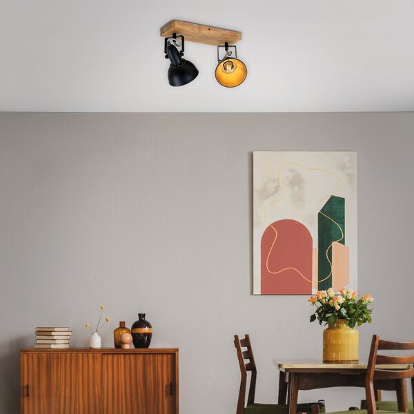 BRI 2901-025 Bodové svítidlo 28 cm 2x E14 25W černá - BRILONER