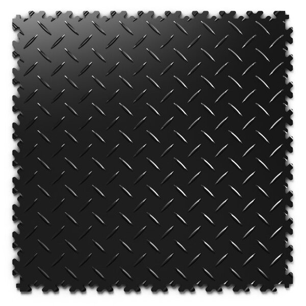 PVC dlažba Mosolut Machine Industrial, 7mm, diamant, černá