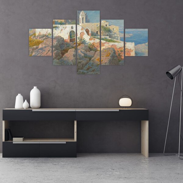 Obraz - William Stanley Haseltine, Santa Maria a Cetrella, Anacapri, reprodukce (125x70 cm)