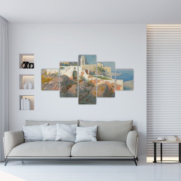 Obraz - William Stanley Haseltine, Santa Maria a Cetrella, Anacapri, reprodukce (125x70 cm)