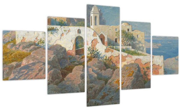 Obraz - William Stanley Haseltine, Santa Maria a Cetrella, Anacapri, reprodukce (125x70 cm)