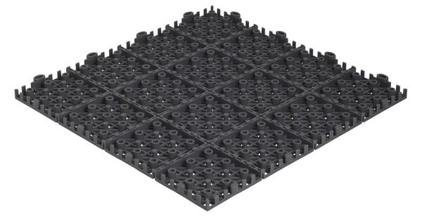 Plastová dlažba Mosolut Hestra Universa, černá, 1 m²
