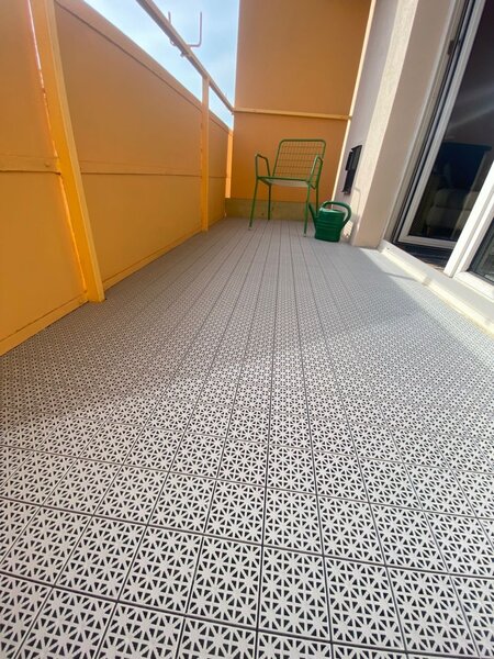 Plastová dlažba Mosolut Hestra Universa, světle šedá, 1 m²