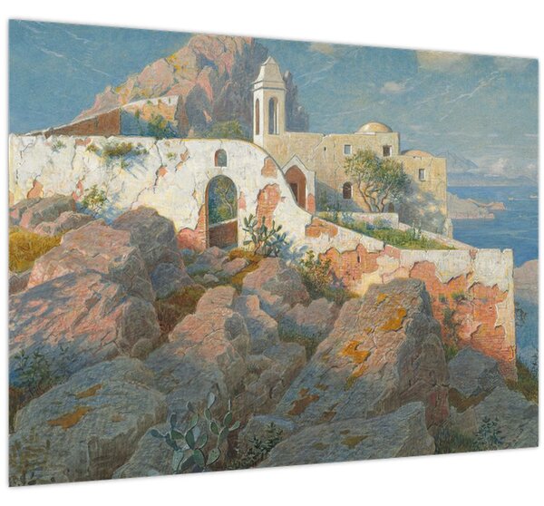 Obraz - William Stanley Haseltine, Santa Maria a Cetrella, Anacapri, reprodukce (70x50 cm)