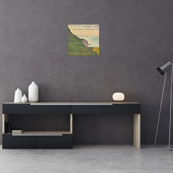 Obraz - Georges Seurat, Seascape at Port-en-Bessin, Normandy, reprodukce (30x30 cm)