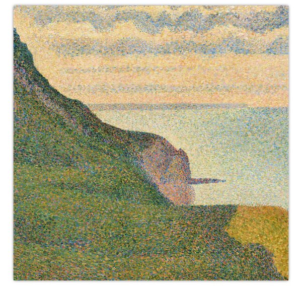 Obraz - Georges Seurat, Seascape at Port-en-Bessin, Normandy, reprodukce (30x30 cm)