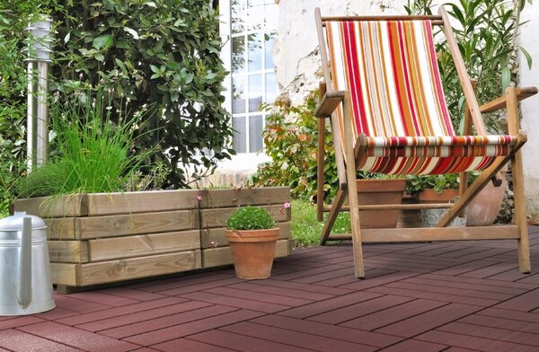 Venkovní dlažba Mosolut Hestra typ Woodlook, mahagon, 1 m²