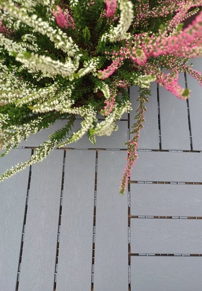 Venkovní dlažba Mosolut Hestra typ Woodlook, šedá, 1 m²