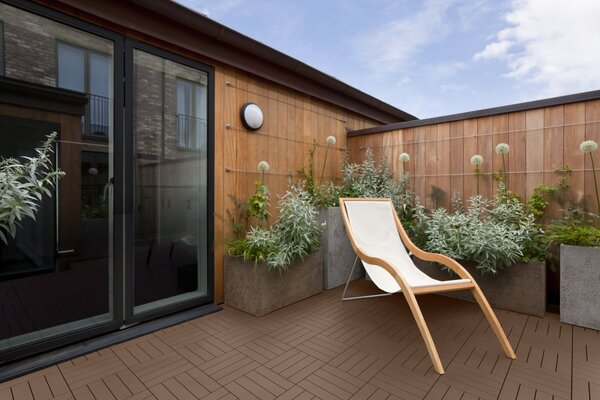 Venkovní dlažba Mosolut Hestra Woodlook, tmavý dub, 1 m²