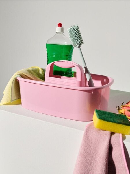 Sinsay - Cleaning supplies organizer with handle - pastelová růžová