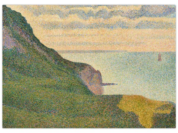 Obraz - Georges Seurat, Seascape at Port-en-Bessin, Normandy, reprodukce (70x50 cm)