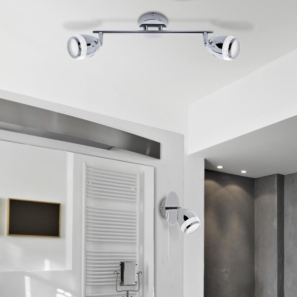 BRI 2995-028 LED bodové svítidlo 32,4 cm 2x4W 350lm chrom - BRILONER
