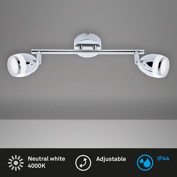 BRI 2995-028 LED bodové svítidlo 32,4 cm 2x4W 350lm chrom - BRILONER