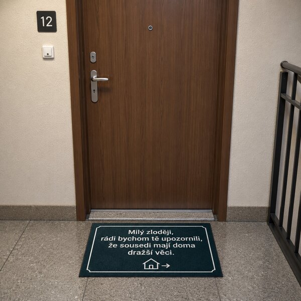 Mercury Flooring, Rohožka Milý zloději 40x60 cm - na ven i na doma, 40x60, zelená