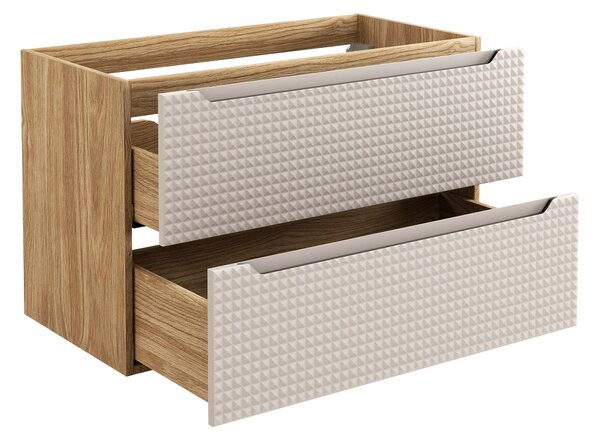 Comad Koupelnová skříňka pod umyvadlo Luxor Beige 90 béžová/dub olejovaný