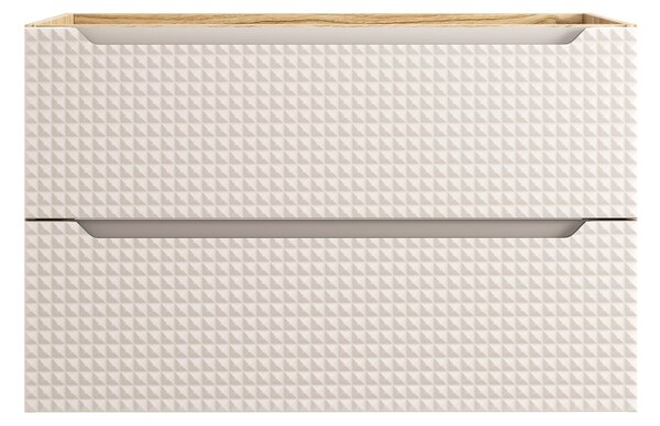 Comad Koupelnová skříňka pod umyvadlo Luxor Beige 90 béžová/dub olejovaný