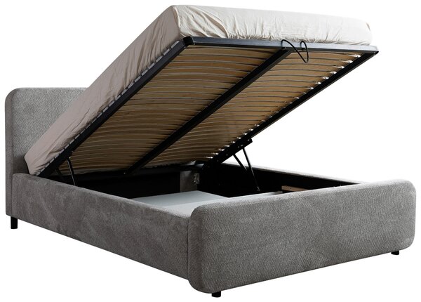 ČALOUNĚNÁ POSTEL, 140/200 cm, šedá MID.YOU - Postele s úložným prostorem, Online Only
